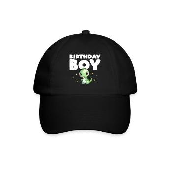Birthday Boy Dinosaur Party Child - Baseball Cap - black/black - Front