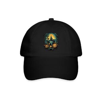 Halloween - Baseballkappe - Schwarz/Schwarz - Vorne