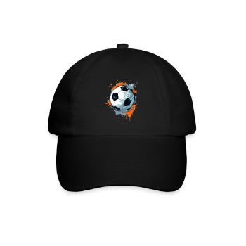 Ballon de football - Casquette classique - noir/noir - Devant