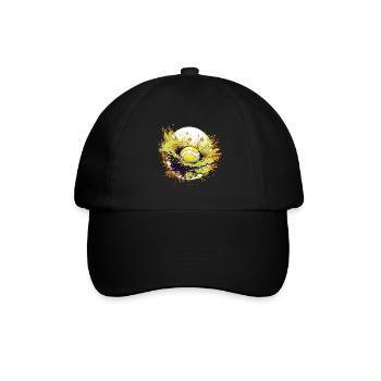 Tennis ball - Baseball Cap - black/black - Front