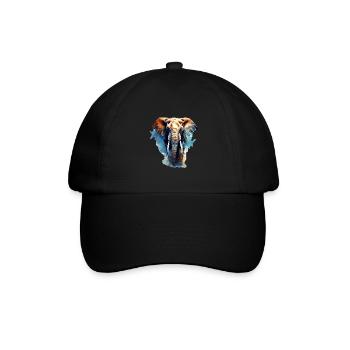Elephant - Baseball Cap - black/black - Front