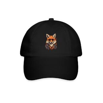Fox - Baseball Cap - black/black - Front