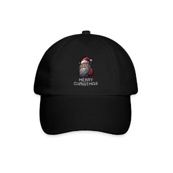 Weihnachtsmann - Marry Christmas - Baseballkappe - Schwarz/Schwarz - Vorne