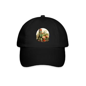 Kaktus - Baseballkappe - Schwarz/Schwarz - Vorne