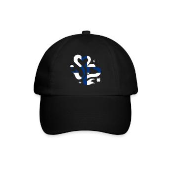 Finlande Drapeau Suomi Drapeau finlandais utilisé Look - Casquette classique - noir/noir - Devant