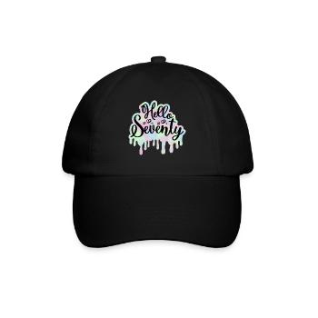 Celebrate 70th Birthday Woman 70 Years Tie Dye - Baseball Cap - black/black - Front