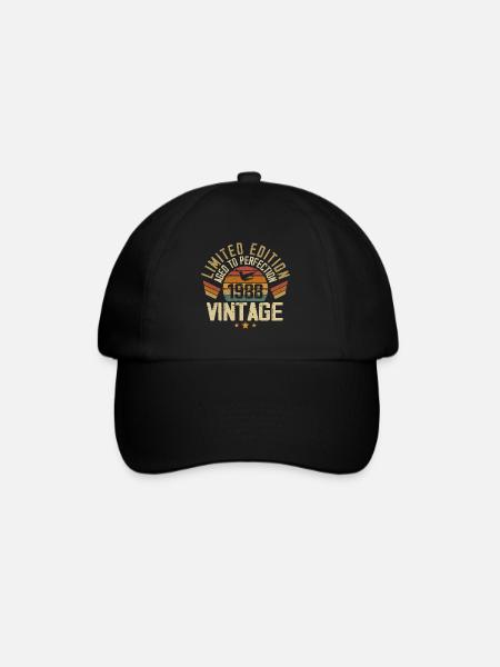 Vintage 1988 Cadeau d’anniversaire 1988 Rétro - Casquette classique - noir/noir