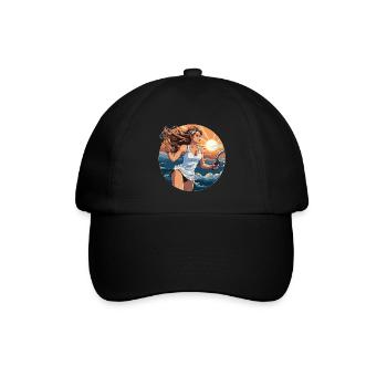 Joueur de tennis - illustration - Casquette classique - noir/noir - Devant
