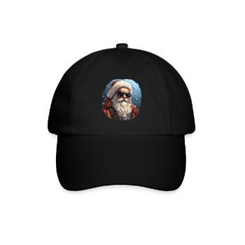 Santa Claus - illustration - Baseball Cap - black/black - Front