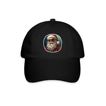 Santa Claus - illustration - Baseball Cap - black/black - Front