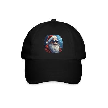 Santa Claus - illustration - Baseball Cap - black/black - Front