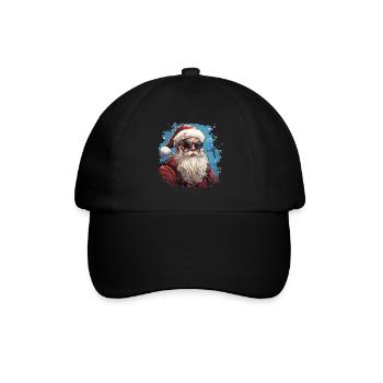 Santa Claus - illustration - Baseball Cap - black/black - Front
