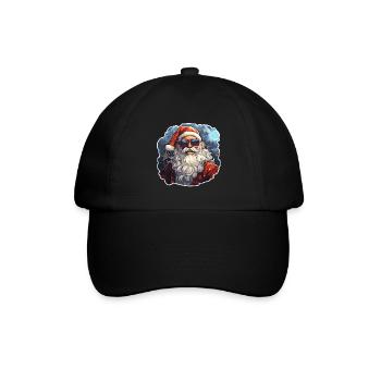 Santa Claus - illustration - Baseball Cap - black/black - Front