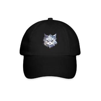 Chat - illustration - Casquette classique - noir/noir - Devant