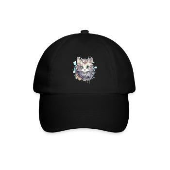 Chat - illustration - Casquette classique - noir/noir - Devant