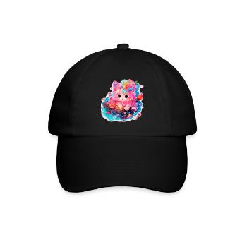 Chat - illustration - Casquette classique - noir/noir - Devant