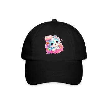 Chat - illustration - Casquette classique - noir/noir - Devant