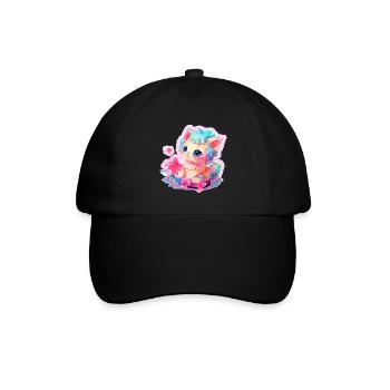 Chat - illustration - Casquette classique - noir/noir - Devant
