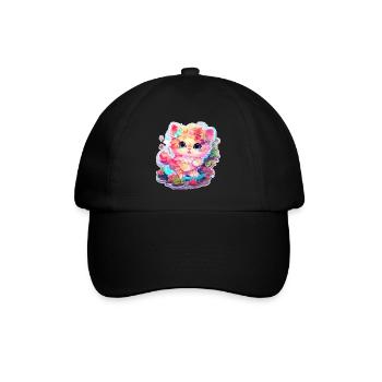Chat - illustration - Casquette classique - noir/noir - Devant