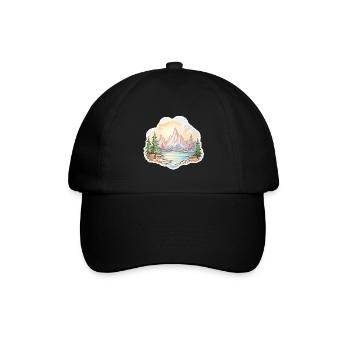Landscape - Illustration - Baseball Cap - black/black - Front