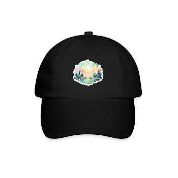 Landscape - Illustration - Baseball Cap - black/black - Front