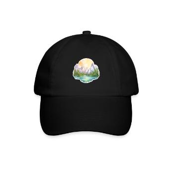 Landscape - Illustration - Baseball Cap - black/black - Front