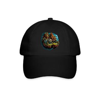 Landscape - Illustration - Baseball Cap - black/black - Front