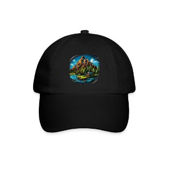 Paysage - Illustration - Casquette classique - noir/noir - Devant