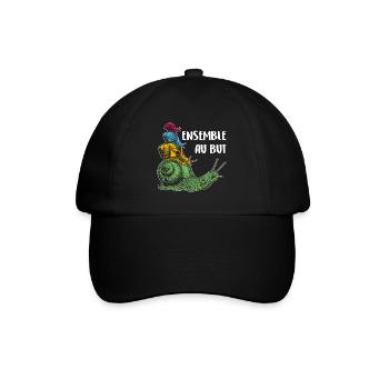 ensemble vers le but quatre escargots et proverbe - Casquette classique - noir/noir - Devant