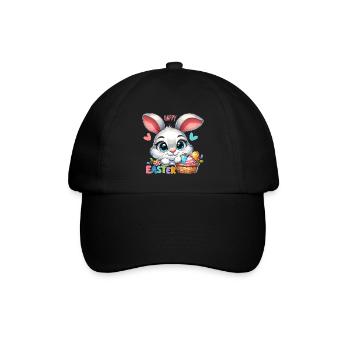 Happy Easter - Easter Bunny Illustration - Baseball Cap - black/black - Front