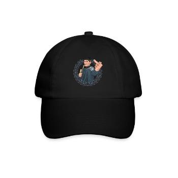 Rieser Grantler // Illustration - Baseballkappe - Schwarz/Schwarz - Vorne