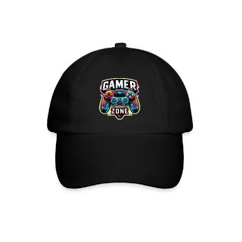 Gamer Zone - Controller Illustration - Baseballkappe - Schwarz/Schwarz - Vorne