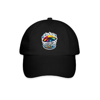 Stay Dry - Umbrella Illustration - Baseball Cap - black/black - Front