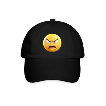 Angry Emoticon Emotion - Baseball Cap - black/black - Front