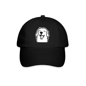 Golden Retriever Dog Dogs - Baseball Cap - black/black - Front