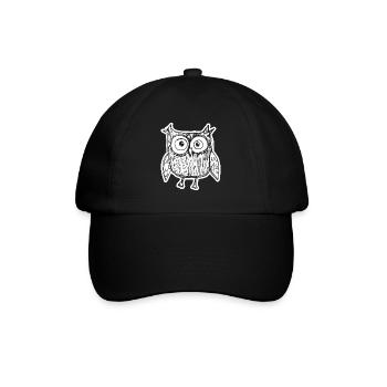 hibou hibou hibou oiseau - Casquette classique - noir/noir - Devant