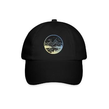 Mountains Landscape - Baseball Cap - black/black - Front