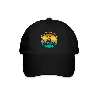Panda Cadeau Panda Ours Animal Dicton Idée Cadeau - Casquette classique - noir/noir - Devant