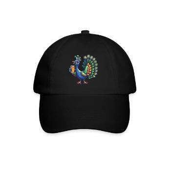 Bière Peacock Bird Pixel - Casquette classique - noir/noir - Devant