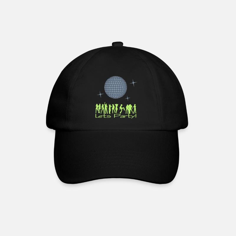 Disco - Design-Farben wählbar - Baseballkappe - Schwarz/Schwarz