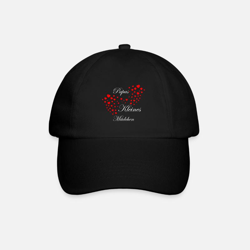 Papa Tochter Liebe Herz Spruch Geschenk - Baseballkappe - Schwarz/Schwarz