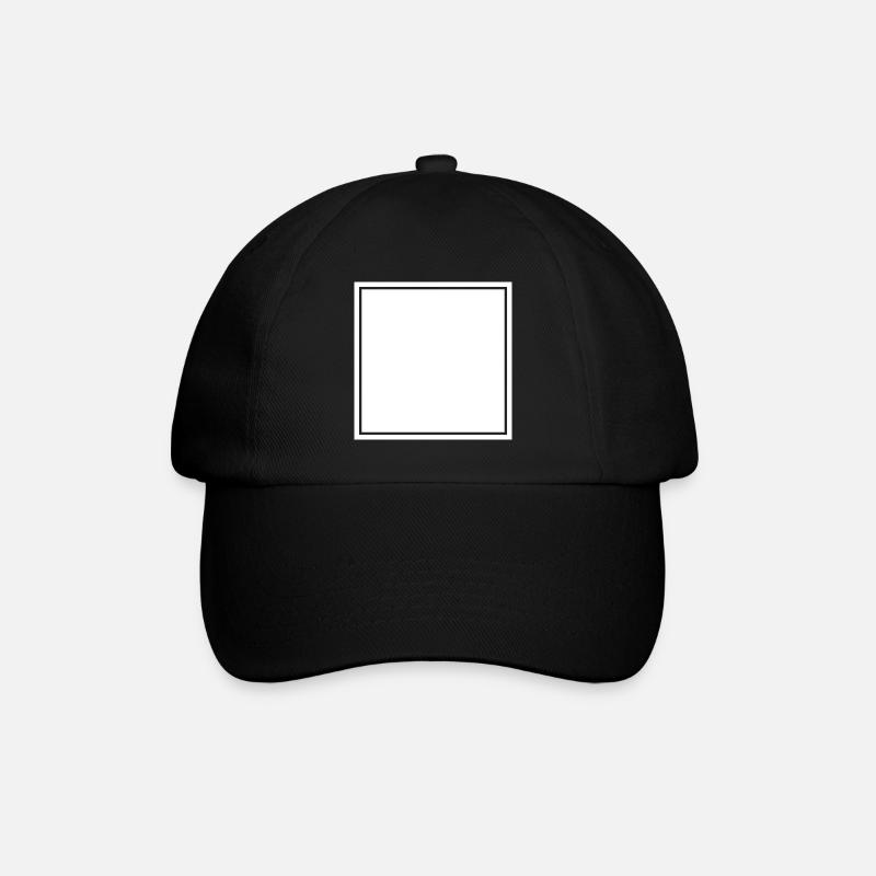 Quadrat Weiß Selbstgestaltung - Baseballkappe - Schwarz/Schwarz