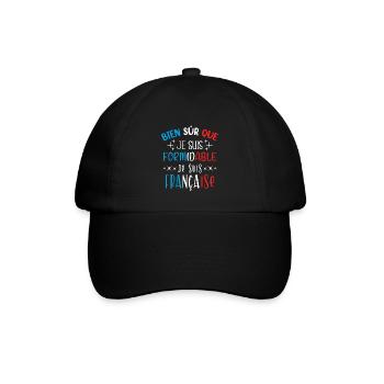 France française humour pays idée cadeau région - Casquette classique - noir/noir - Devant