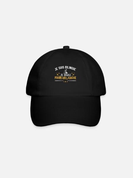 Humour film, cinéma, je suis bilingue, magicien - Casquette classique - noir/noir