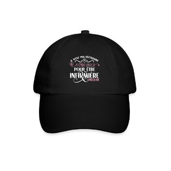 Idée cadeau infirmière, médecins, citations humour - Casquette classique - noir/noir - Devant