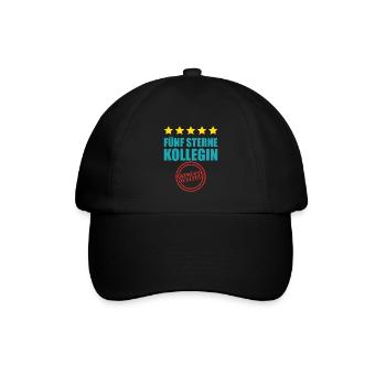 Fünf sterne kollegin Abschied Arbeit Geschenk - Baseballkappe - Schwarz/Schwarz - Vorne