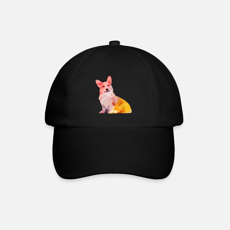Corgi Abstract - Baseballkappe - Schwarz/Schwarz