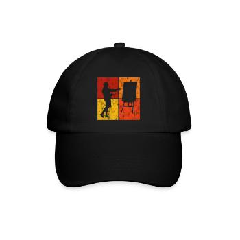 Artist Retro Art Painting Painter Artist - Baseball Cap - black/black - Front