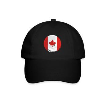 Canada Flag Maple Leaf Canadian Flag Canada - Baseball Cap - black/black - Front