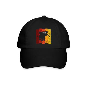 Elefanten Elefant für Kinder - Baseballkappe - Schwarz/Schwarz - Vorne
